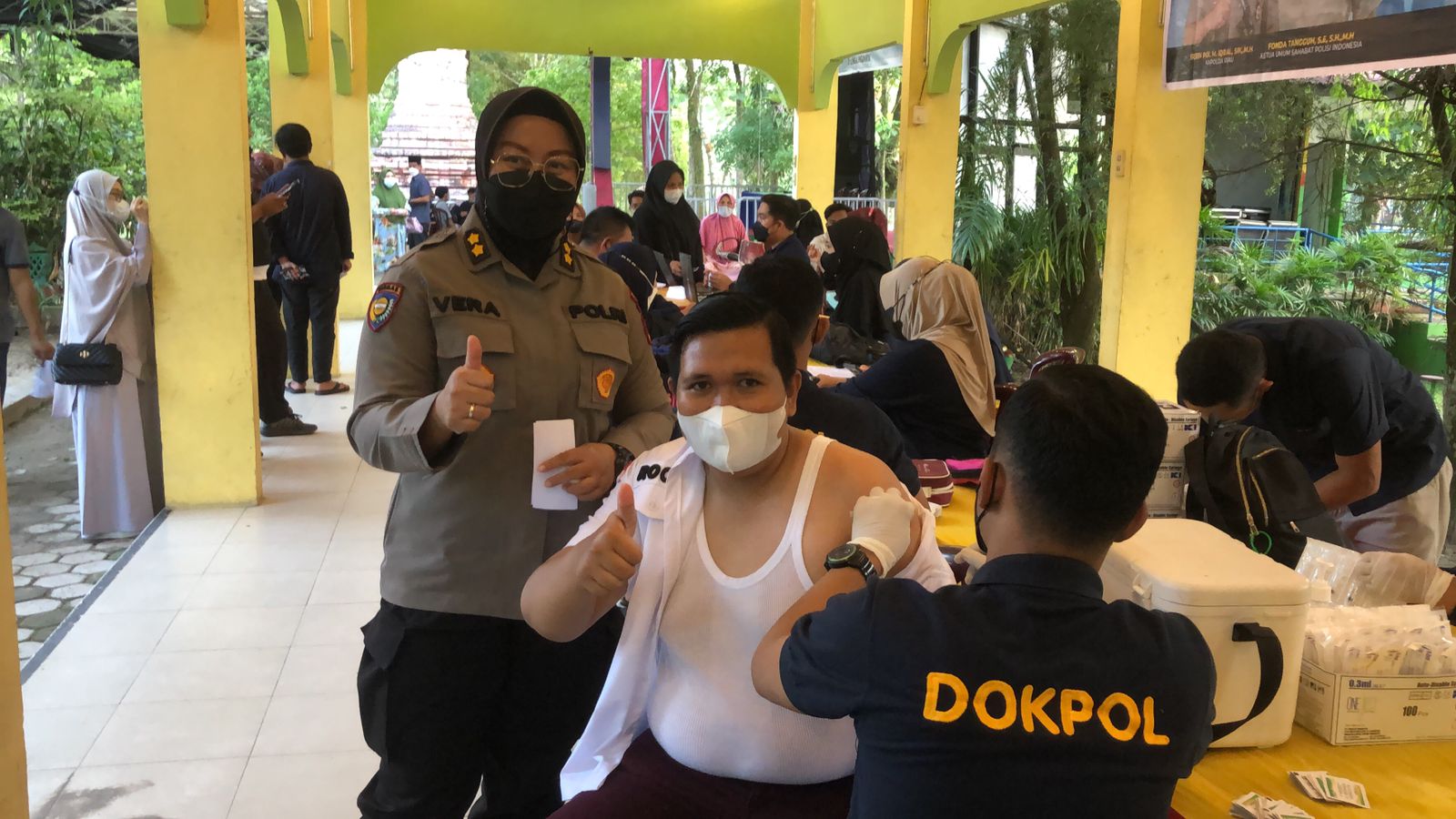 Putus Mata Rantai Covid-19, DPW SPI Riau Bersama Polda Riau, IPA Riau dan Alam Mayang Taja Giat Vaksinasi Massal Mitra Presisi