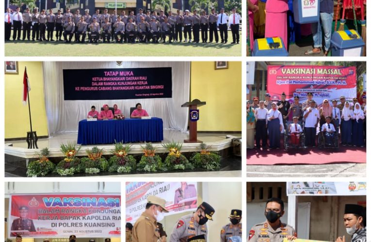 Kapolda Riau bersama Ketua Bhayangkari Daerah Riau Kunjungan Kerja Ke Kuansing.